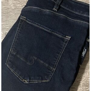 Silver Jeans Women's Robson High Rise Skinny Stretch Dark Wash Jean SZ 34x37